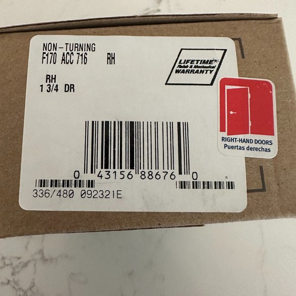 NWT Schlage F170 ACC 716 Right-Handed Accent Door Lever Non Turning - Picture 2 of 5